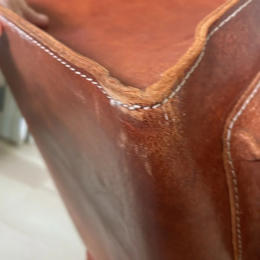 Vintage genuine Leather weekender travel bag